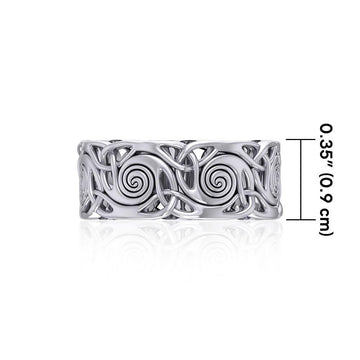 Celtic Silver Spiral Ring TR264 - Jewelry